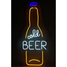 Neon Cold Beer Led Aydınlatma Tabela